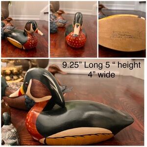 Handcrafted Wooden Duck Figurine